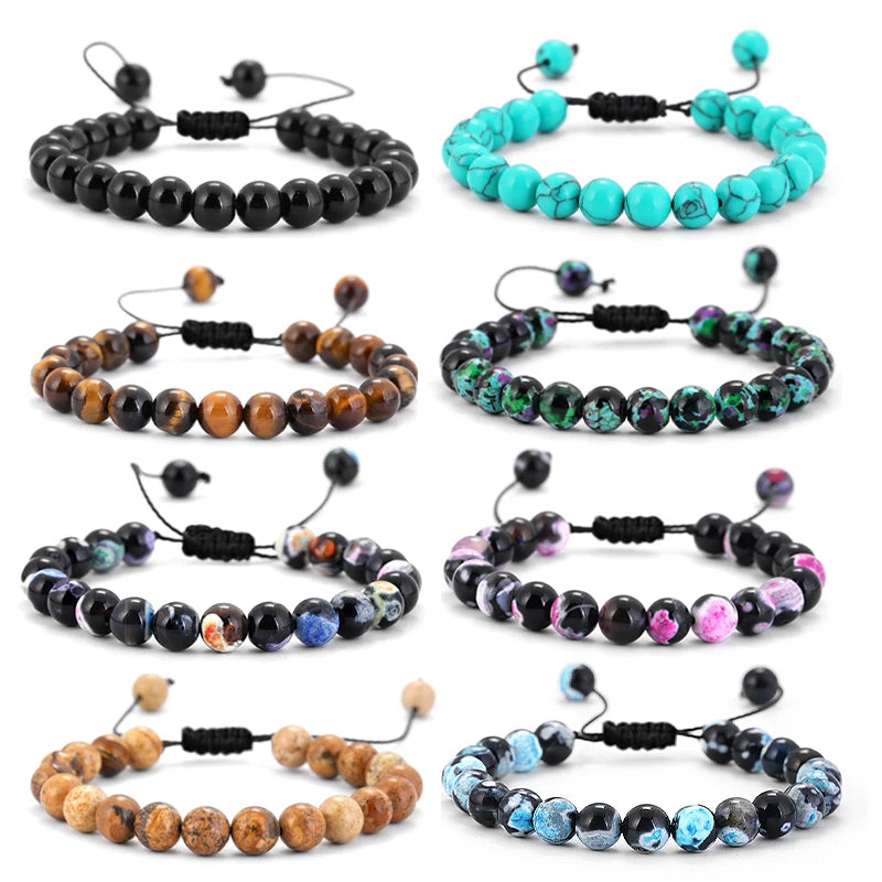 AVERLLA™ Healing Lava Stone & Tiger Eye Beads Adjustable Bracelet