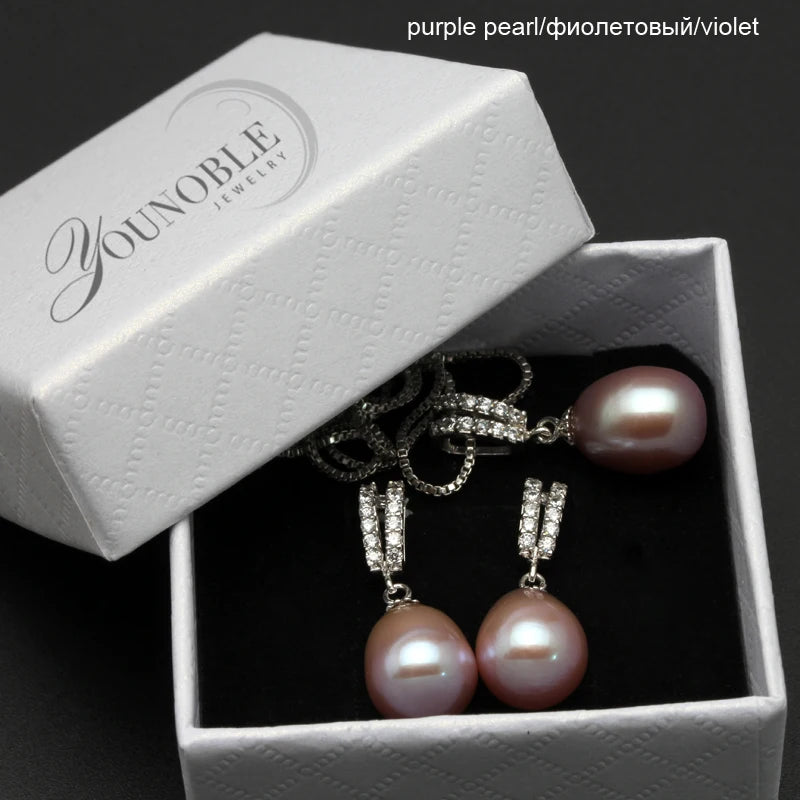 AVERLLA™ Natural Freshwater Pearl Necklace and Earrings Set