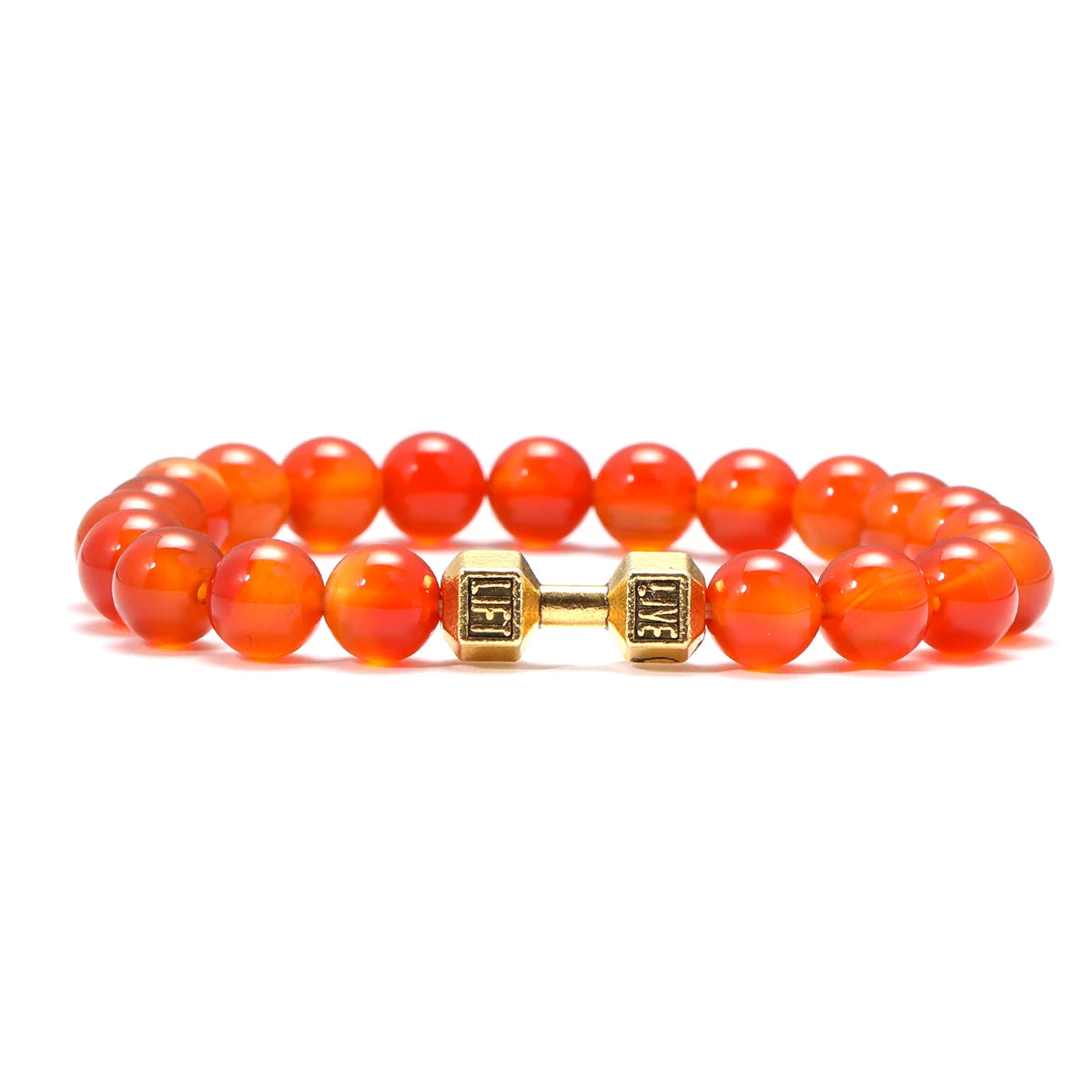 AVERLLA™ Volcanic Stone Dumbbell Beads Fitness Bracelet