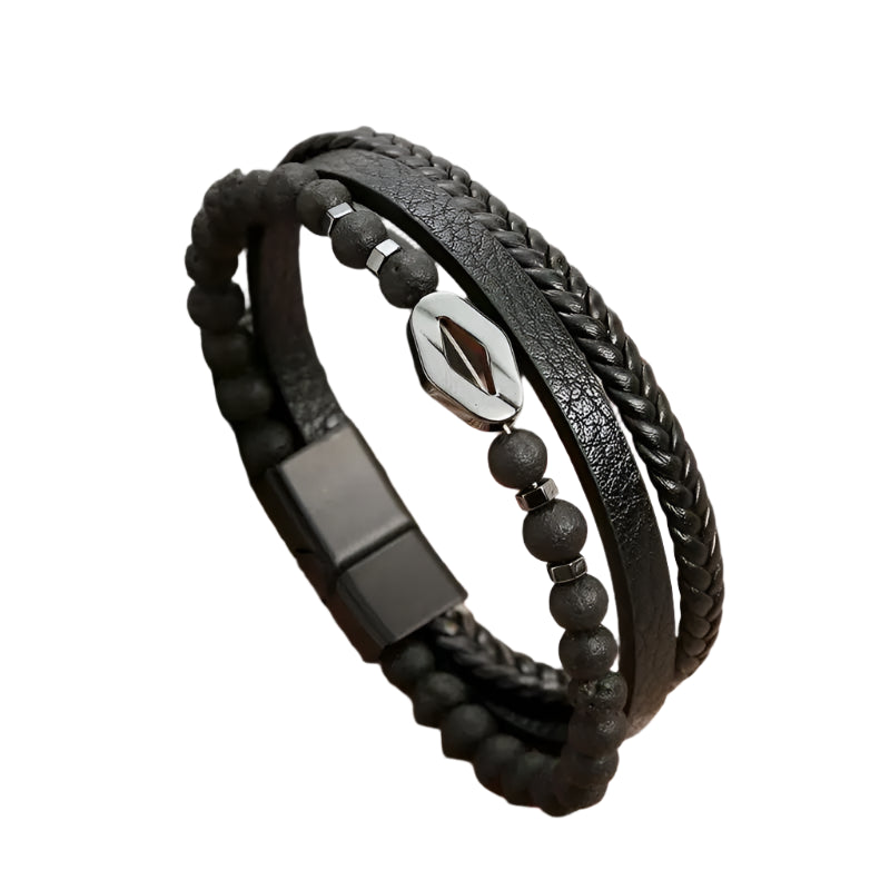 AVERLLA™ Heritage Bond Hand-Woven Leather Bracelet