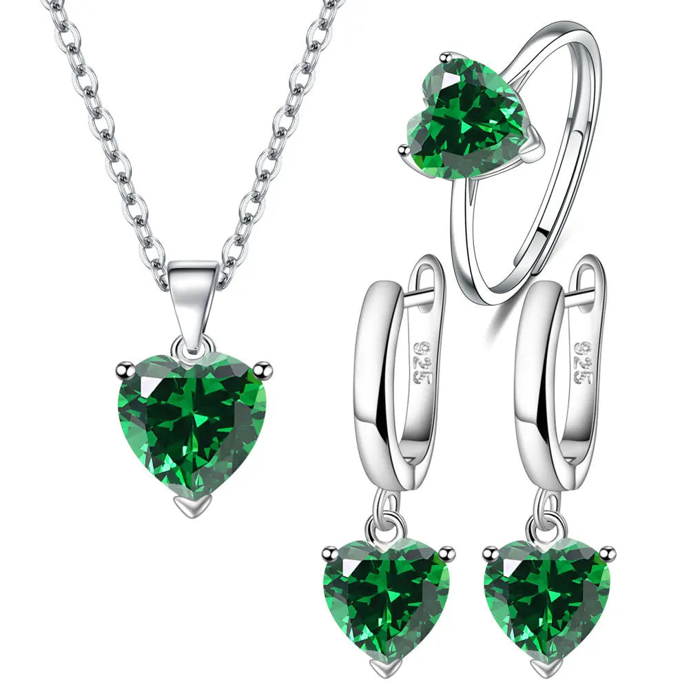 AVERRLA™ Eternal Heart 925 Sterling Silver Jewelry Set