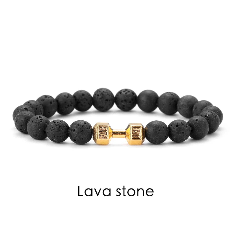 AVERLLA™ Lava Power Volcanic Stone Dumbbell Bracelet