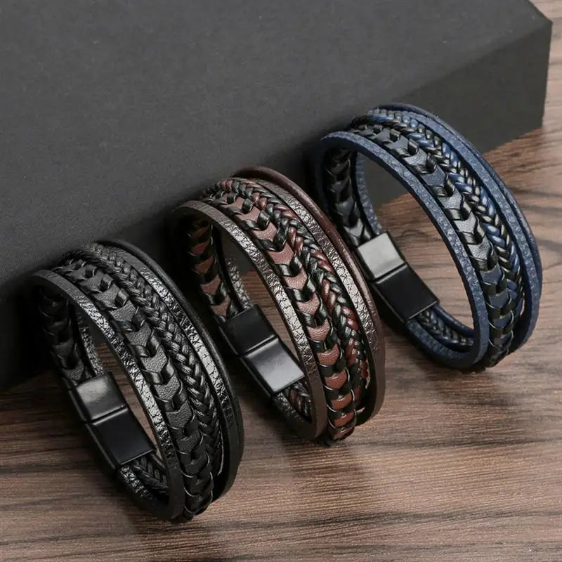 AVERLLA™ Heritage Bond Hand-Woven Leather Bracelet