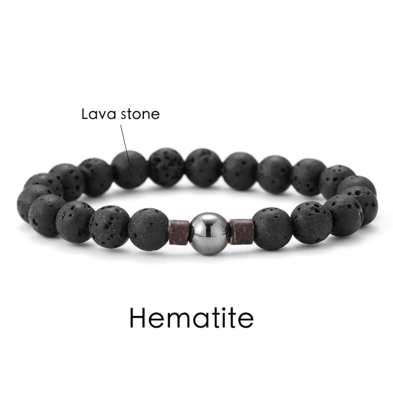 AVERLLA™ Volcanic Rock Beaded Bracelet with Tibetan Buddha