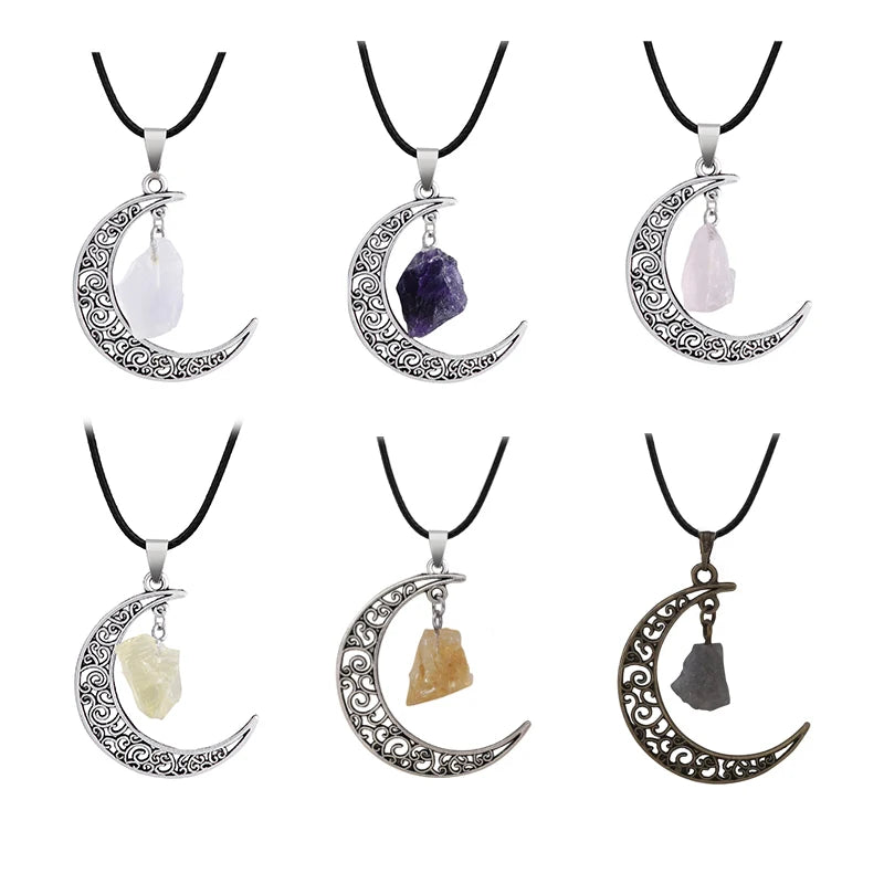 AVERLLA™ Star & Moon Crystal Pendant Necklace