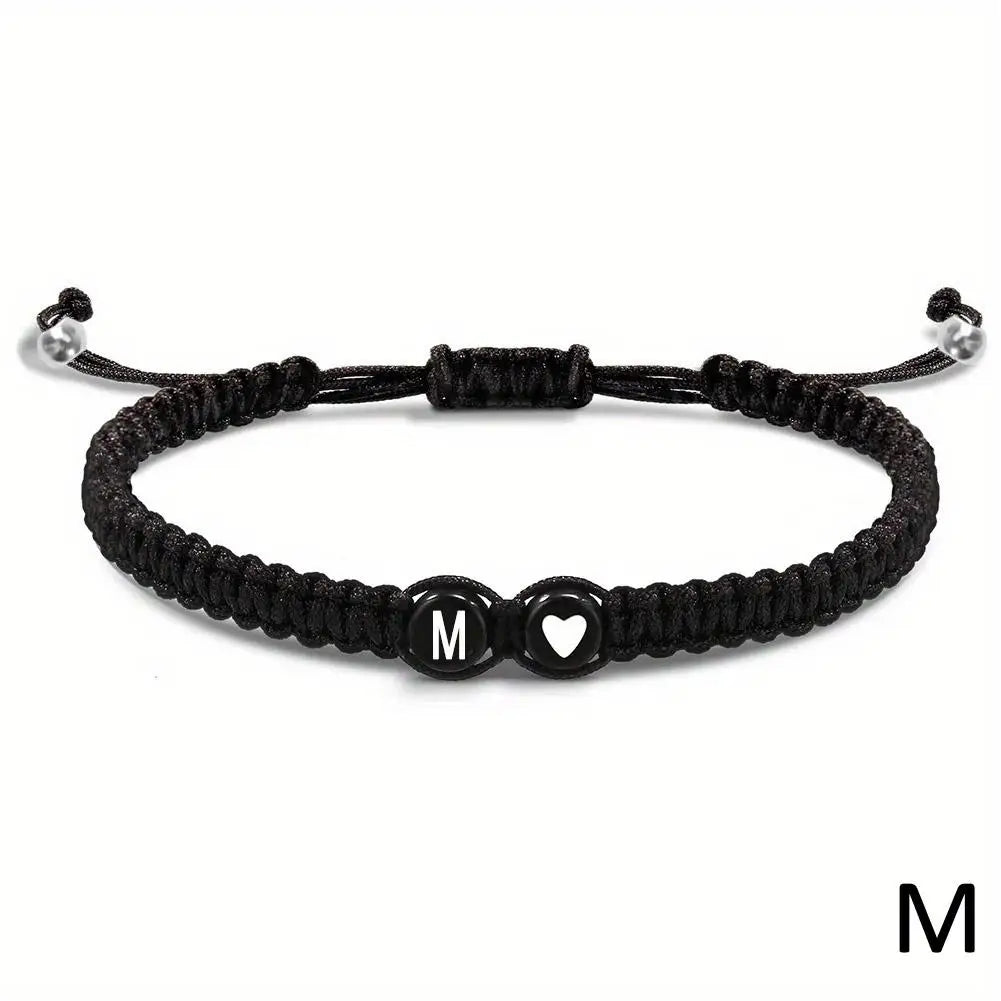 AVERLLA™ 26 Letters Initial Heart Braided Bracelets