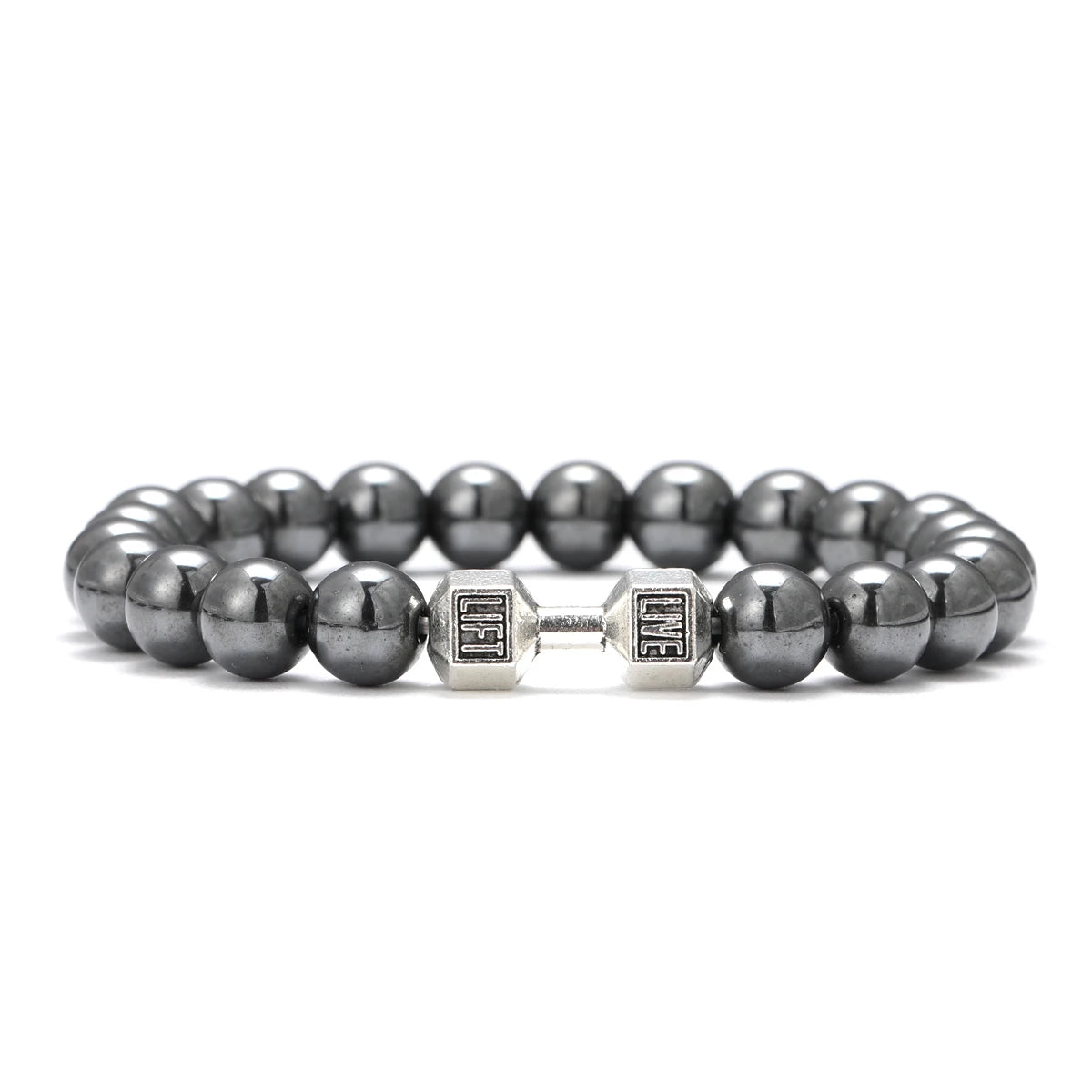 AVERLLA™ Volcanic Stone Dumbbell Beads Fitness Bracelet