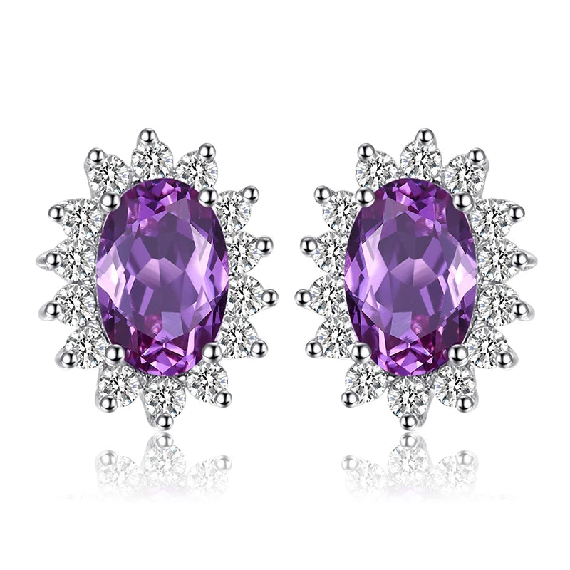 AVERLLA™ Sapphire & Ruby Princess Diana Stud Earrings