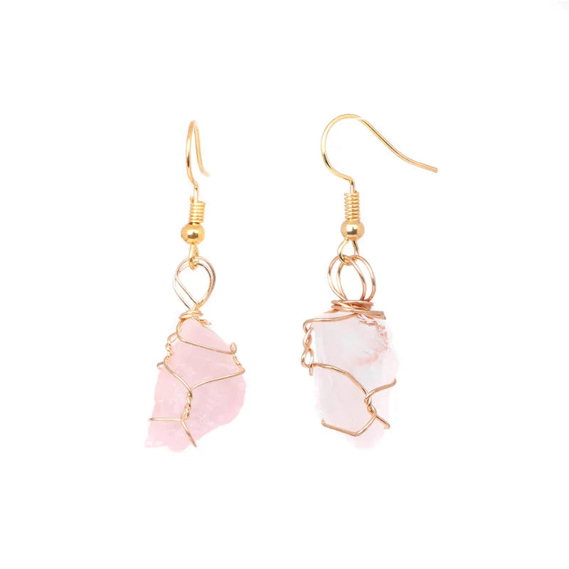 AVERLLA™ Stone Rock Crystal Wrap Earrings Natural