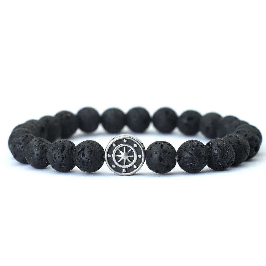 AVERLLA™ Viking Compass Natural Stone Tiger Eye Bracelet