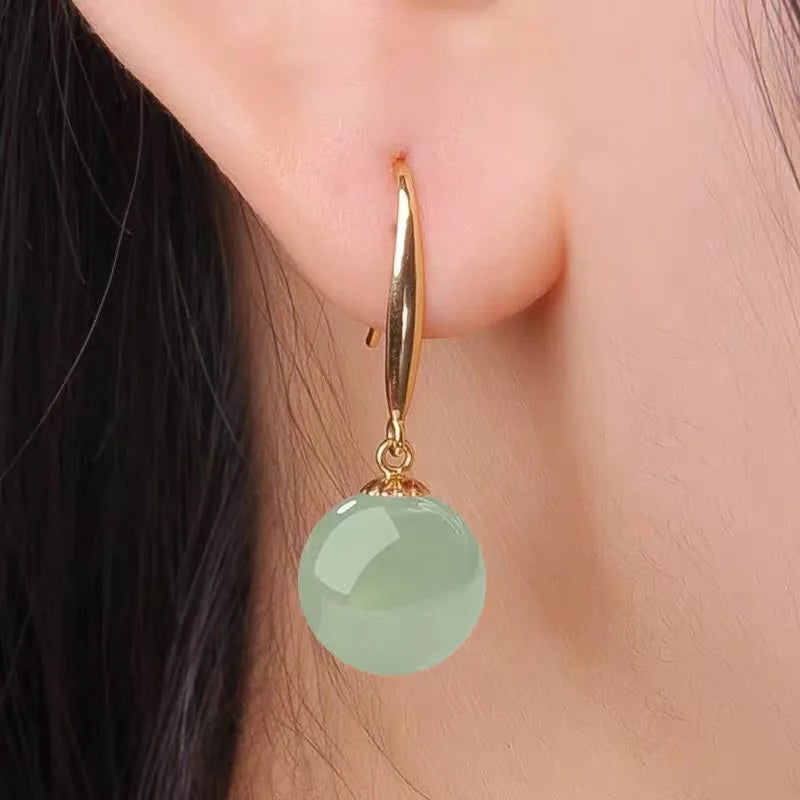 AVERLLA™ Imperial Jade & Pearl Stud Earrings