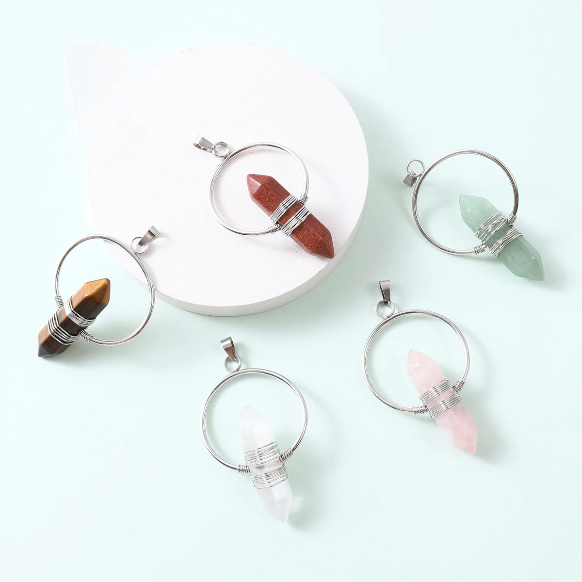 AVERLLA™ Multi-Color Bullet Healing Pendants (5pcs Set)