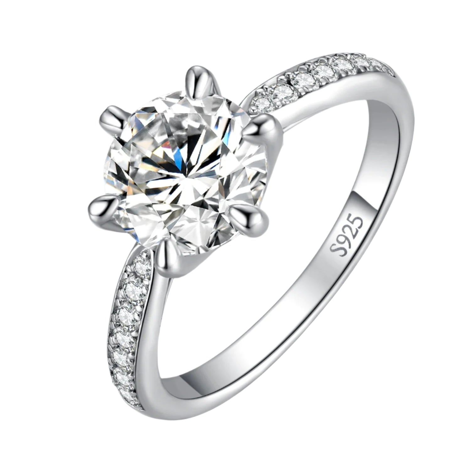 AVERLLA™ Moissanite Round Cut Engagement Ring