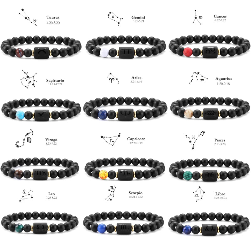 AVERLL™ 12 Star Signs Natural Stone Bracelets