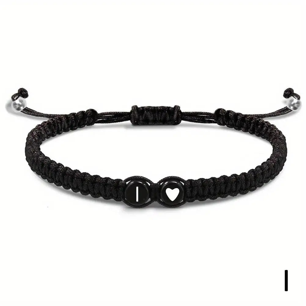 AVERLLA™ 26 Letters Initial Heart Braided Bracelets