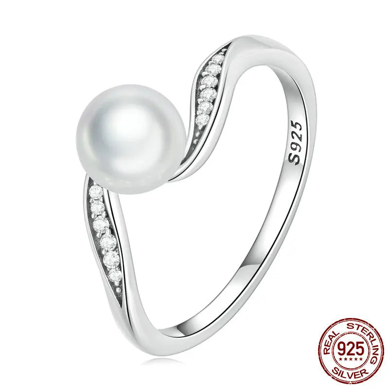 AVERLLA™ Radiant Shell Pearl Geometric Ring