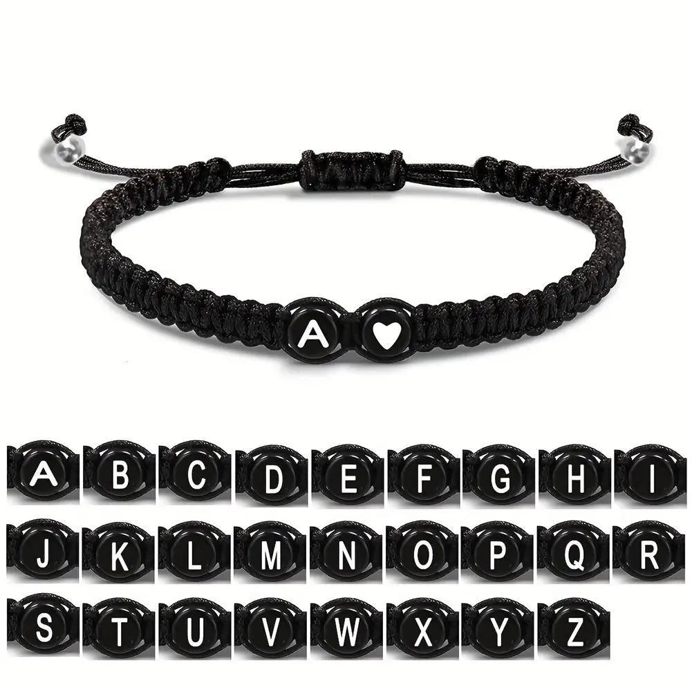 AVERLLA™ 26 Letters Initial Heart Braided Bracelets