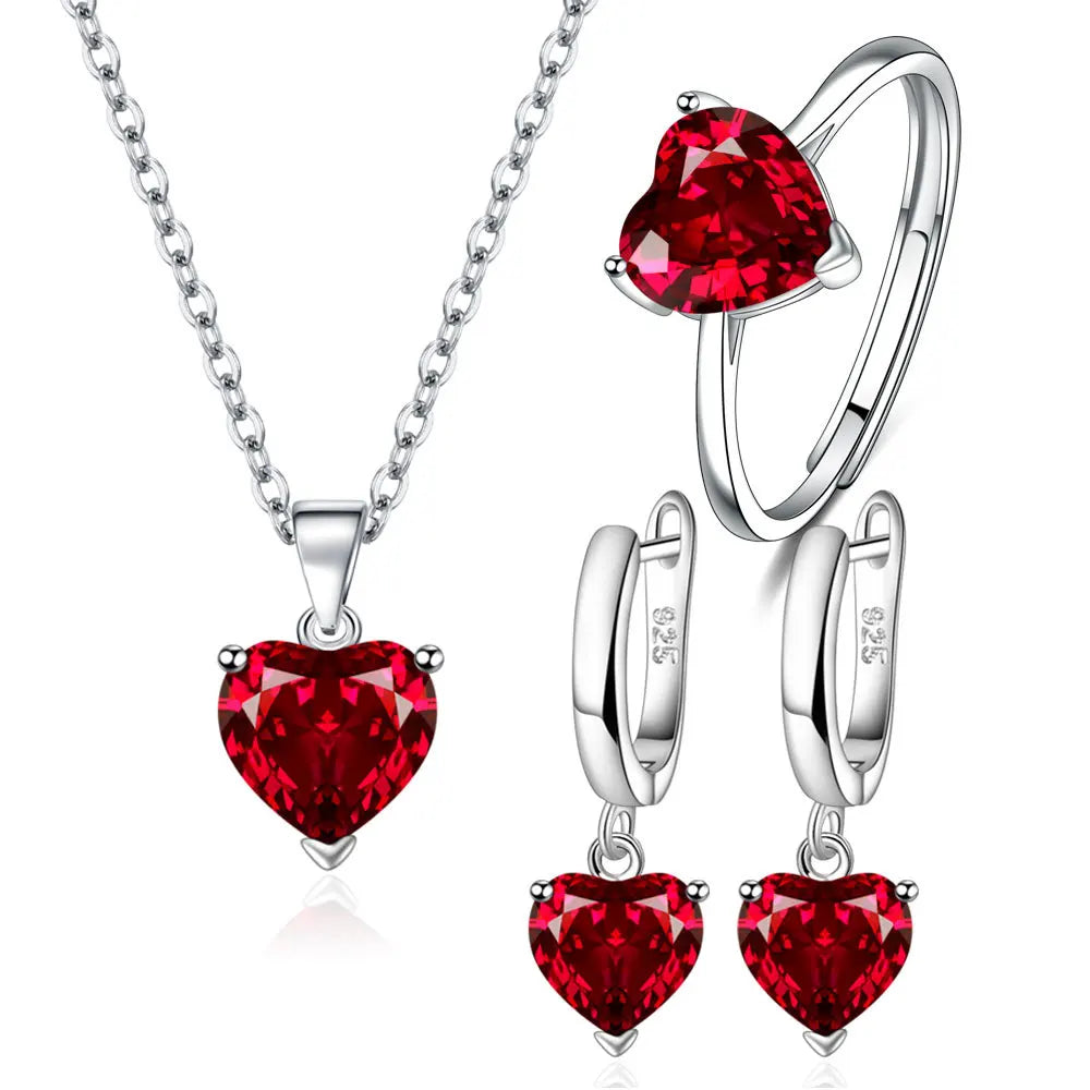 AVERRLA™ Eternal Heart 925 Sterling Silver Jewelry Set