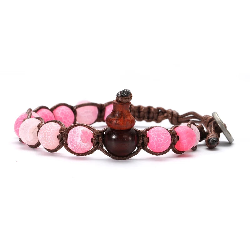 AVERLLA™ Tibetan Buddhism Natural Stone Beads & Red Sandalwood Rosary Bracelet