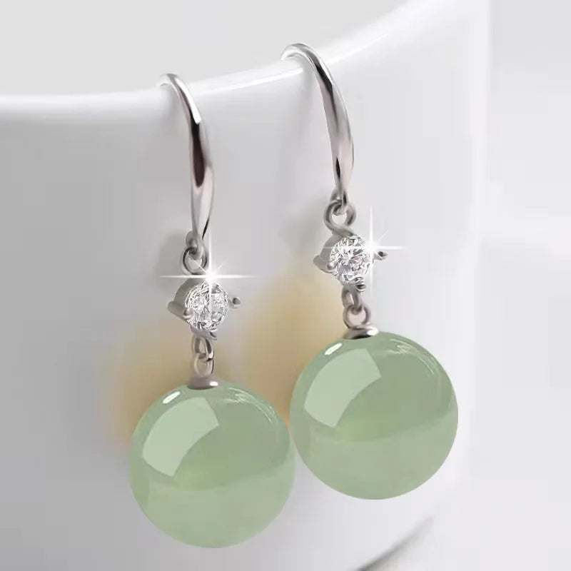 AVERLLA™ Imperial Jade & Pearl Stud Earrings