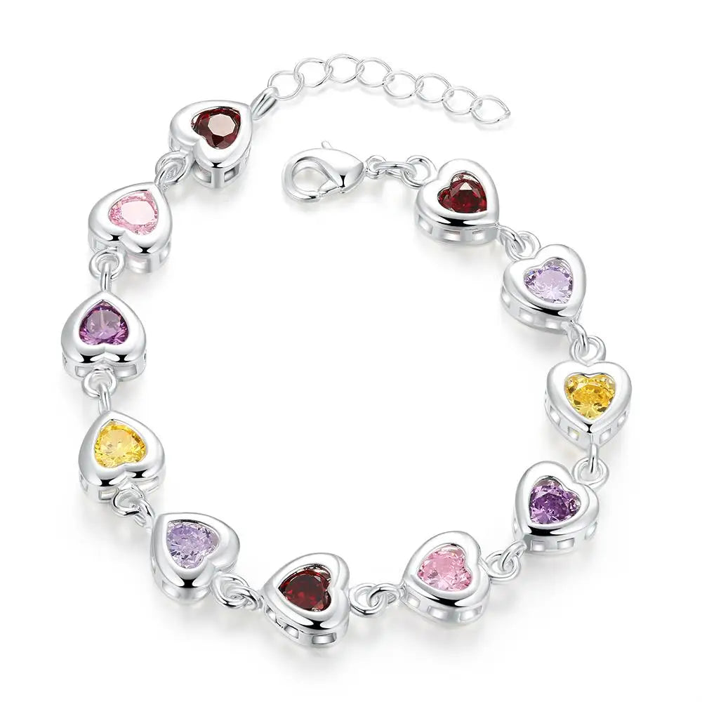 AVERLLA™ Crystal Elegance 925 Sterling Silver Charm Bracelet