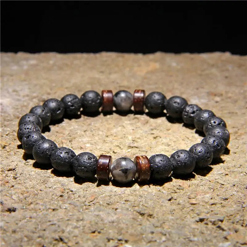 AVERLLA™ Mystic Ember Lava Stone Bracelet