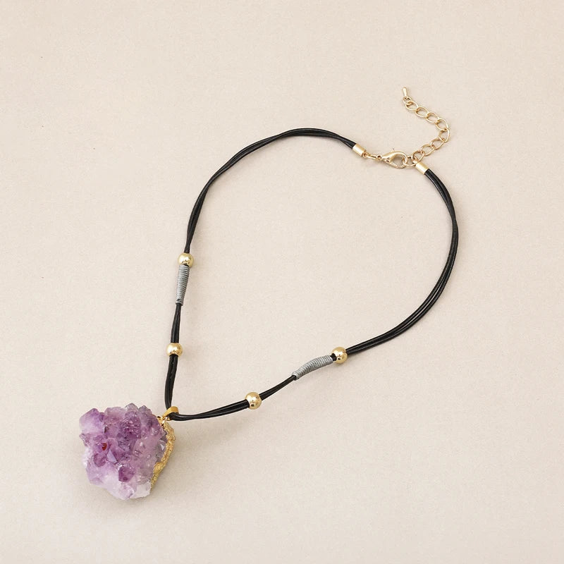 AVERLLA™ Raw Amethyst Water Drop Pendant