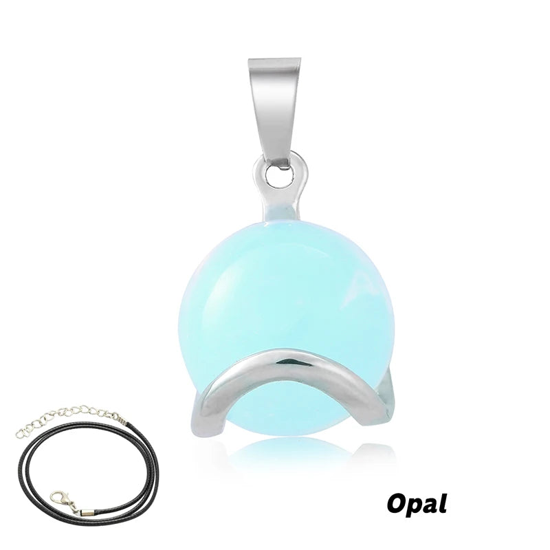 AVERLLA™ Natural Stone Spherical Pendant Necklace