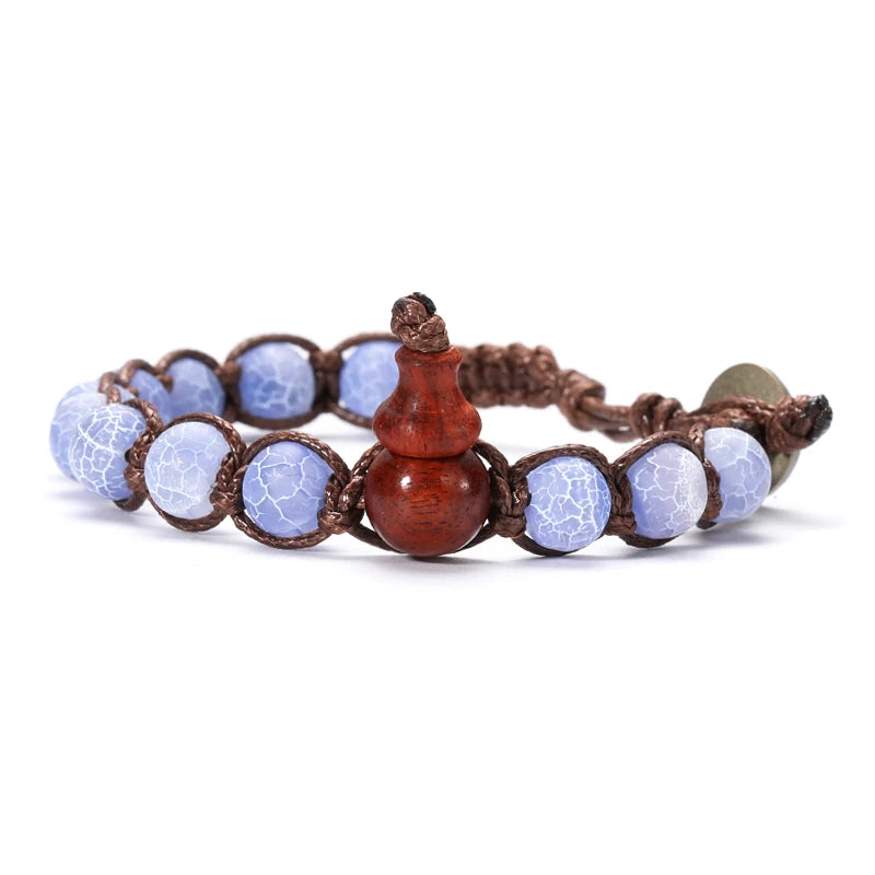 AVERLLA™ Tibetan Buddhism Natural Stone Beads & Red Sandalwood Rosary Bracelet