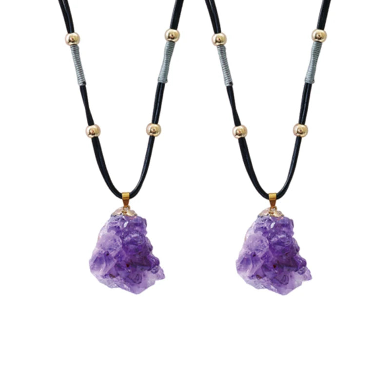 AVERLLA™ Raw Amethyst Water Drop Pendant