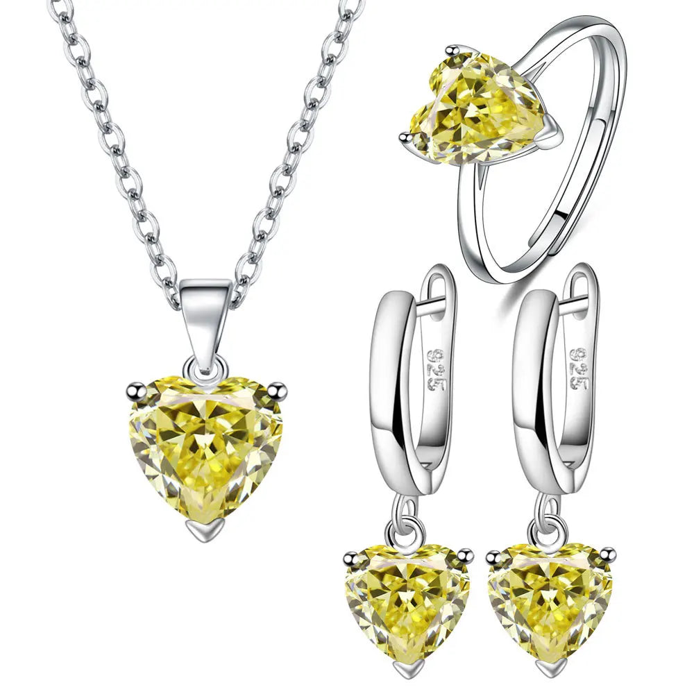 AVERRLA™ Eternal Heart 925 Sterling Silver Jewelry Set